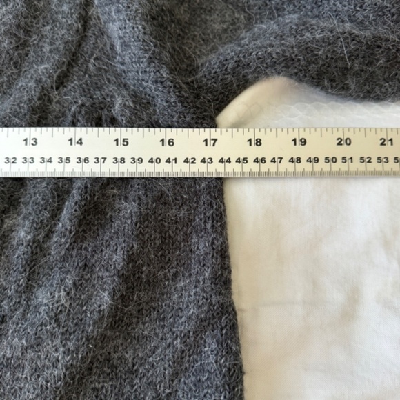 Jacob Connexion Women's Charcoal Alpaca Blend Open Long Sleeve Short Cardigan S - Picture 7 of 11